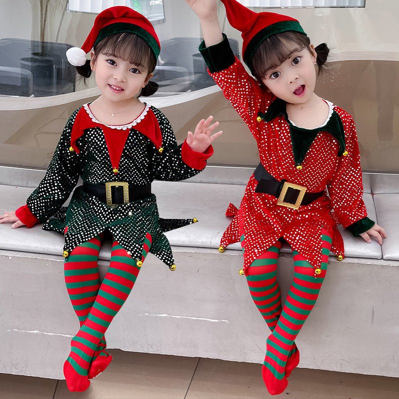 Girls Elf Christmas Costume - Cake Pops Parties