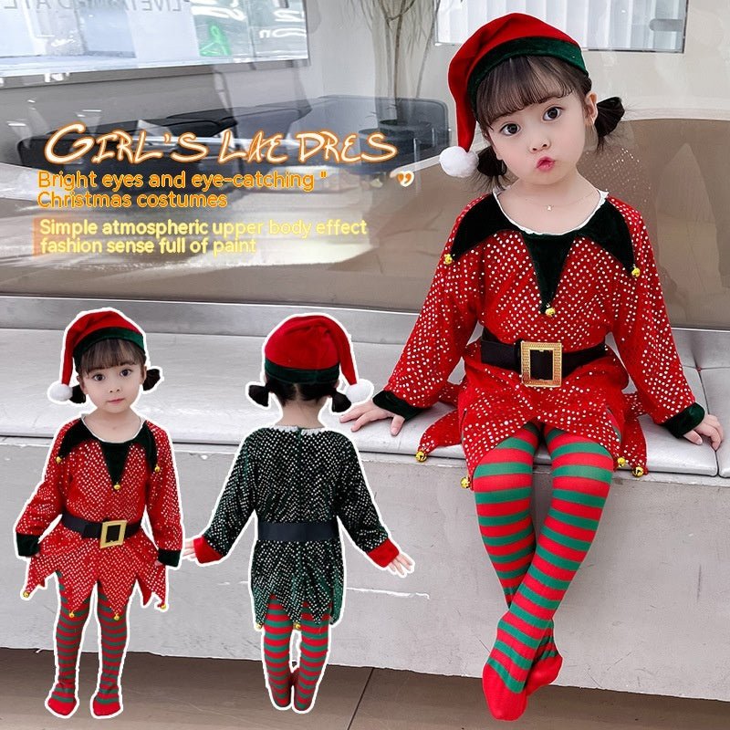 Girls Elf Christmas Costume - Cake Pops Parties