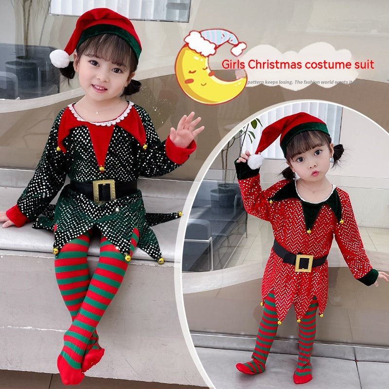 Girls Elf Christmas Costume - Cake Pops Parties