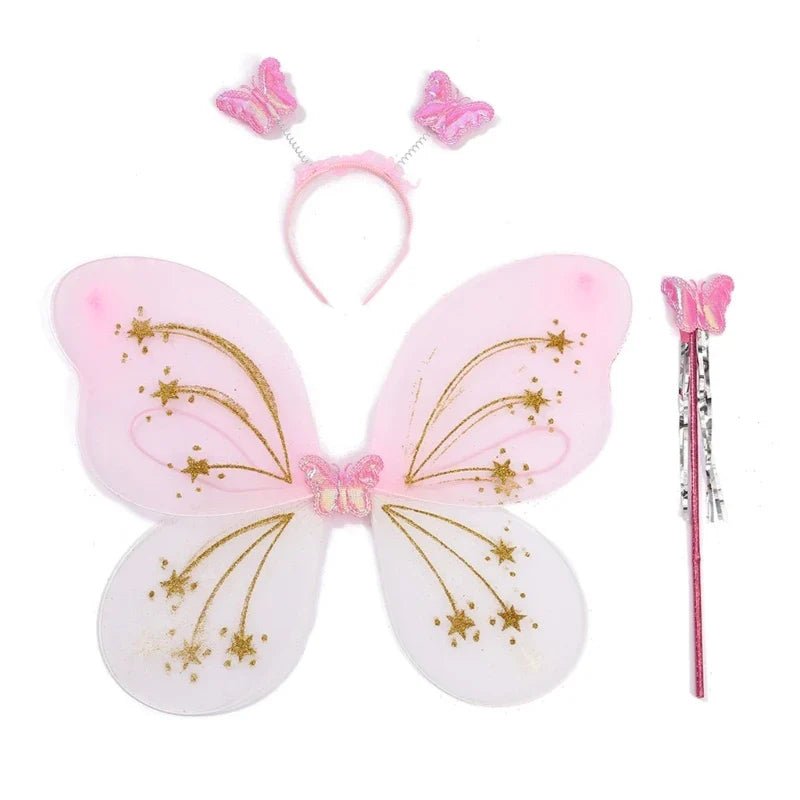 Girls Fairy Costume Set with Wings Tutu Dress - Cake Pops Parties
