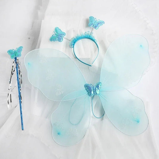 Girls Fairy Costume Set with Wings Tutu Dress - Cake Pops Parties