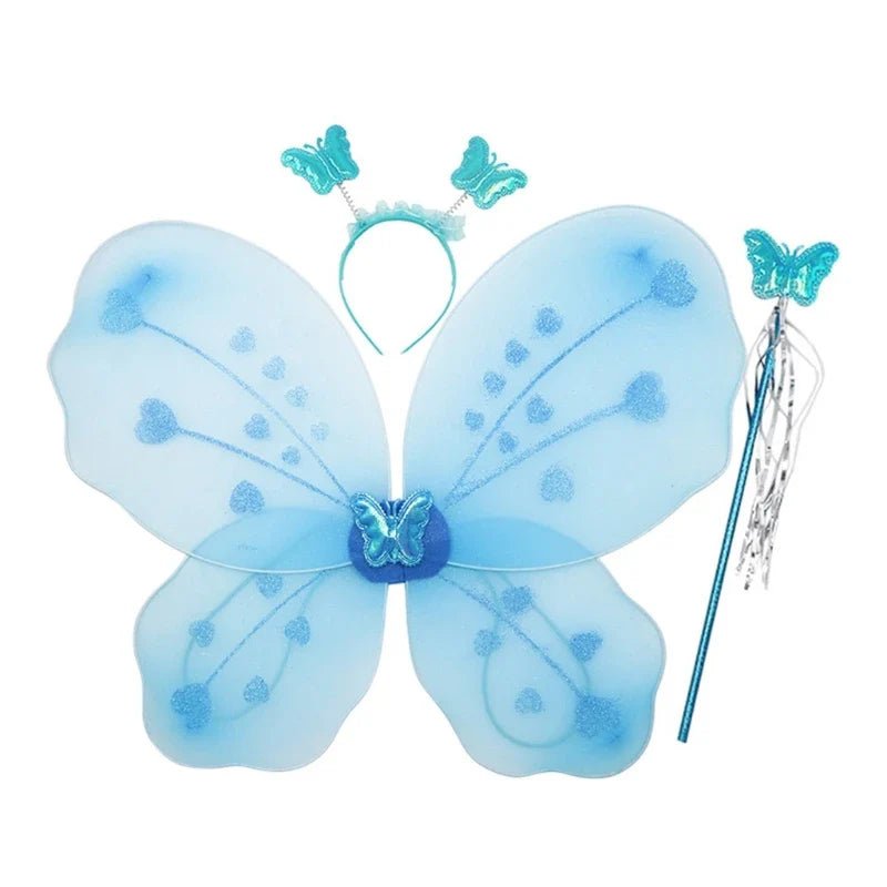 Girls Fairy Costume Set with Wings Tutu Dress - Cake Pops Parties