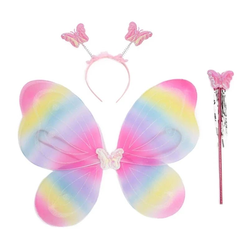 Girls Fairy Costume Set with Wings Tutu Dress - Cake Pops Parties