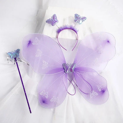 Girls Fairy Costume Set with Wings Tutu Dress - Cake Pops Parties