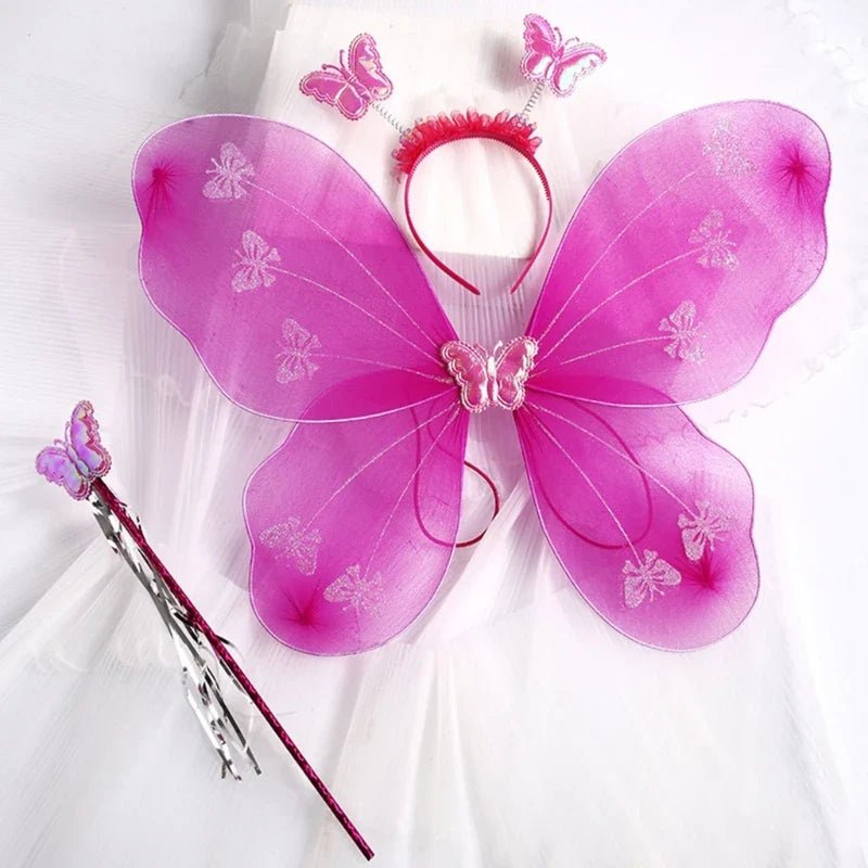 Girls Fairy Costume Set with Wings Tutu Dress - Cake Pops Parties