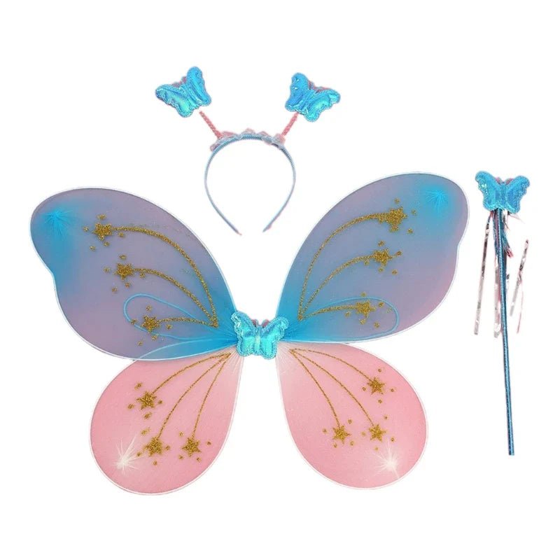 Girls Fairy Costume Set with Wings Tutu Dress - Cake Pops Parties