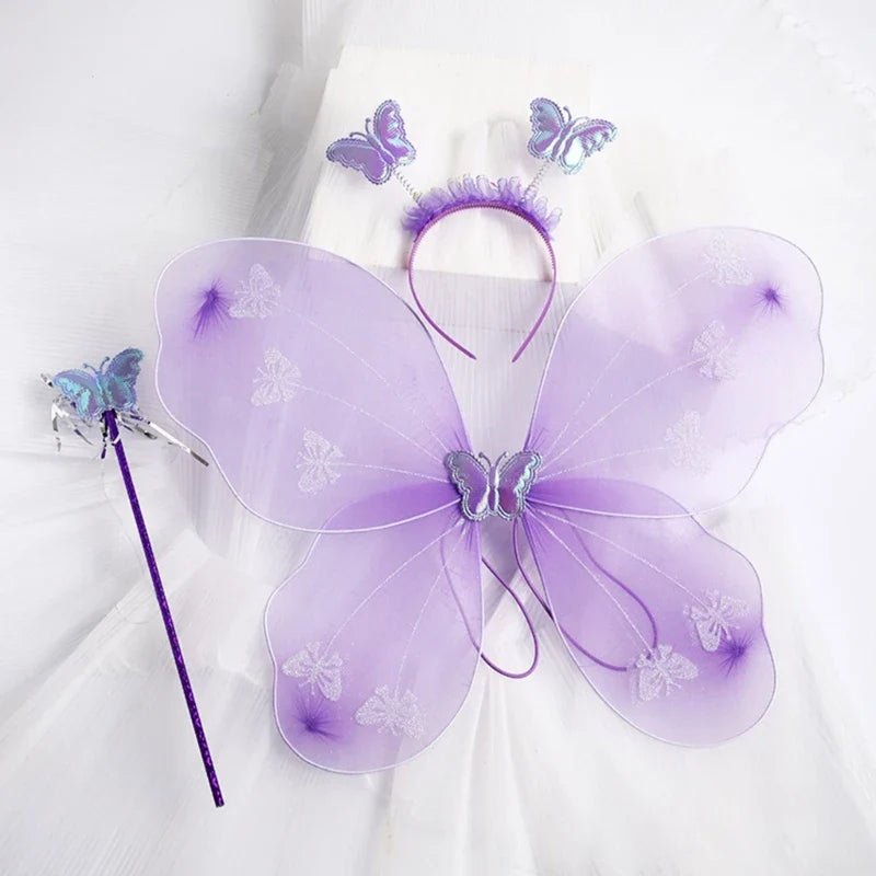Girls Fairy Costume Set with Wings Tutu Dress - Cake Pops Parties