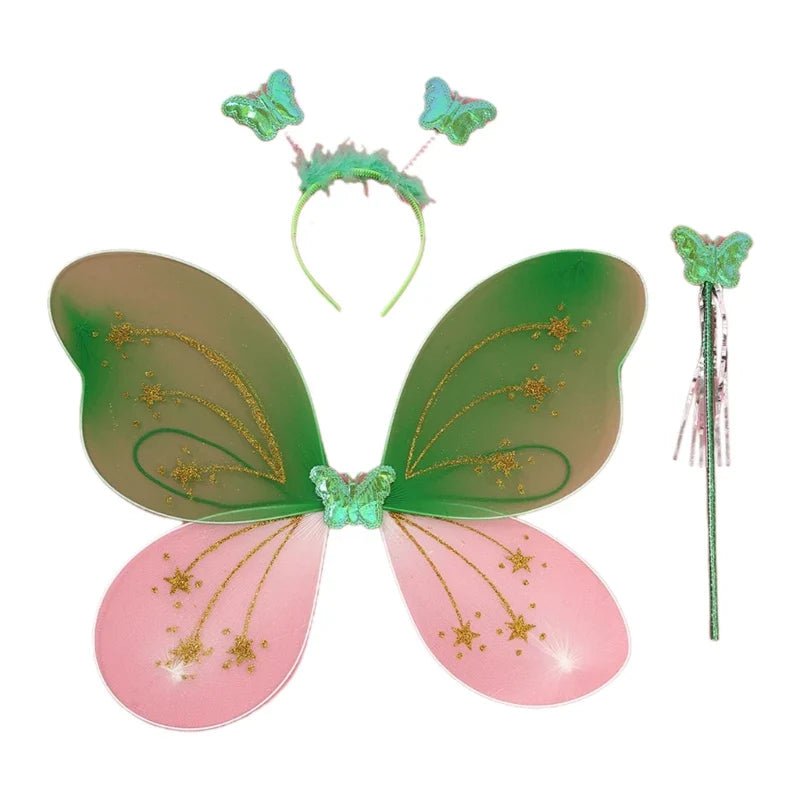 Girls Fairy Costume Set with Wings Tutu Dress - Cake Pops Parties
