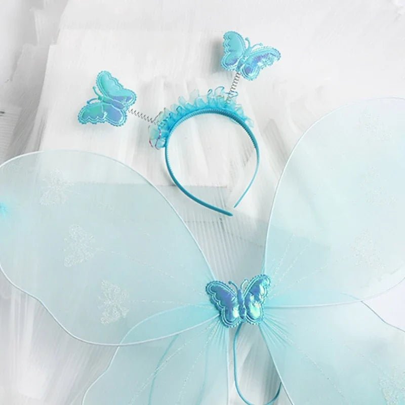 Girls Fairy Costume Set with Wings Tutu Dress - Cake Pops Parties