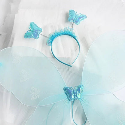 Girls Fairy Costume Set with Wings Tutu Dress - Cake Pops Parties