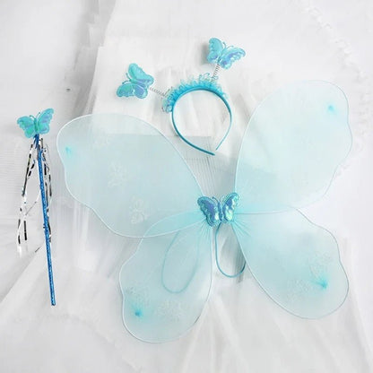 Girls Fairy Costume Set with Wings Tutu Dress - Cake Pops Parties
