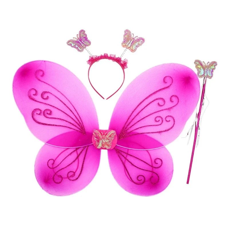 Girls Fairy Costume Set with Wings Tutu Dress - Cake Pops Parties