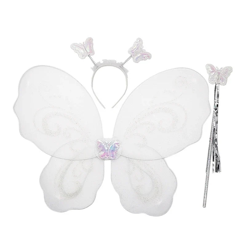 Girls Fairy Costume Set with Wings Tutu Dress - Cake Pops Parties