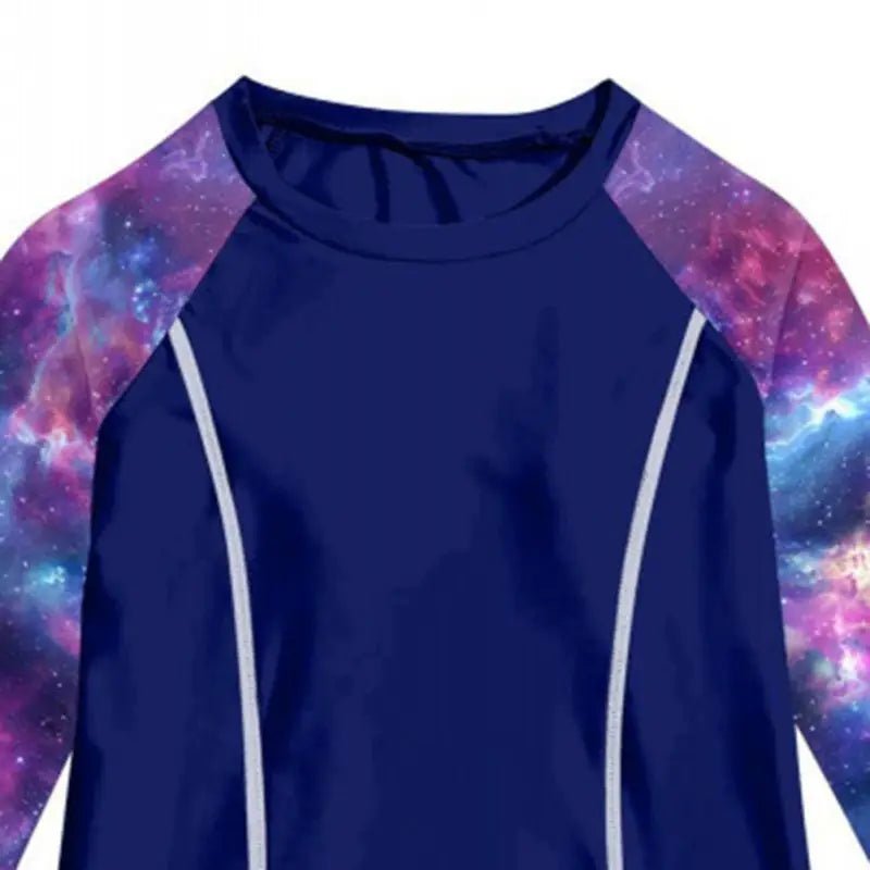 Girls Long Sleeve UV Protection Swimsuit Shorts | Printed Beach Wear - Cake Pops Parties