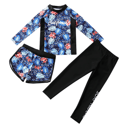 Girls Split Swimsuit | UV Protection Quick - Dry Surf Set for Big Kids - Cake Pops Parties