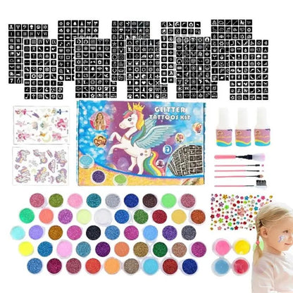 Glitter Tattoo Kit - 540 Stencils - Cake Pops Parties