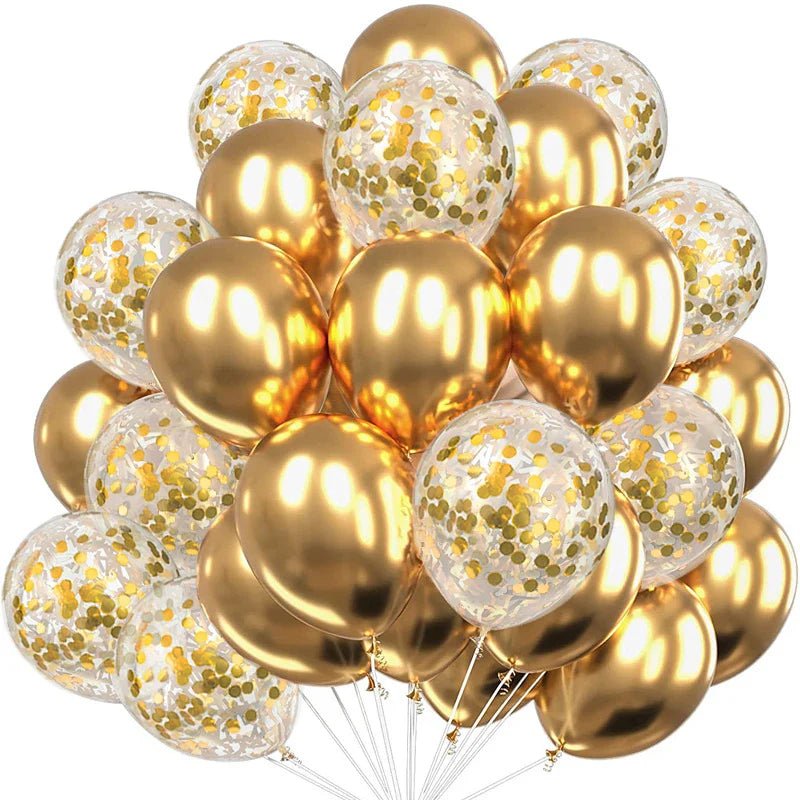 Gold Confetti Metallic Balloons - Party Decor - Cake Pops Parties