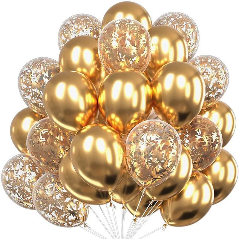 Gold Confetti Metallic Balloons - Party Decor - Cake Pops Parties