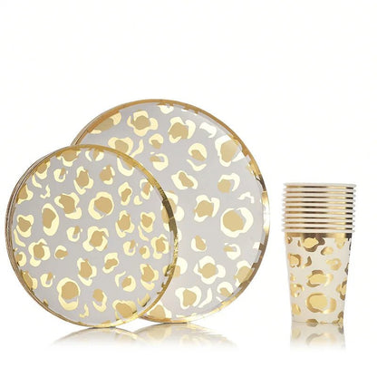 Gold Leopard Print Party Set - Cake Pops Parties