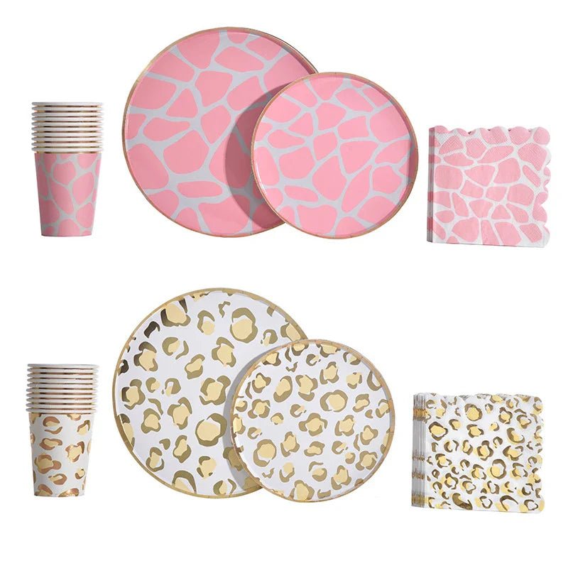 Gold Leopard Print Party Set - Cake Pops Parties