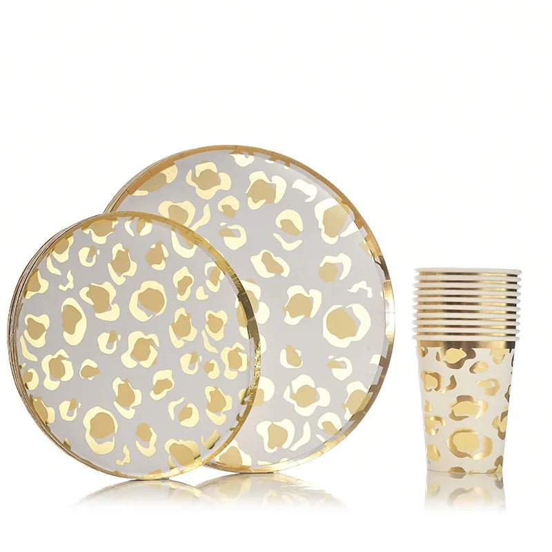 Gold Leopard Print Party Set - Cake Pops Parties