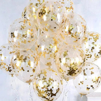 Gold Star Confetti Balloon Party Decor - Cake Pops Parties