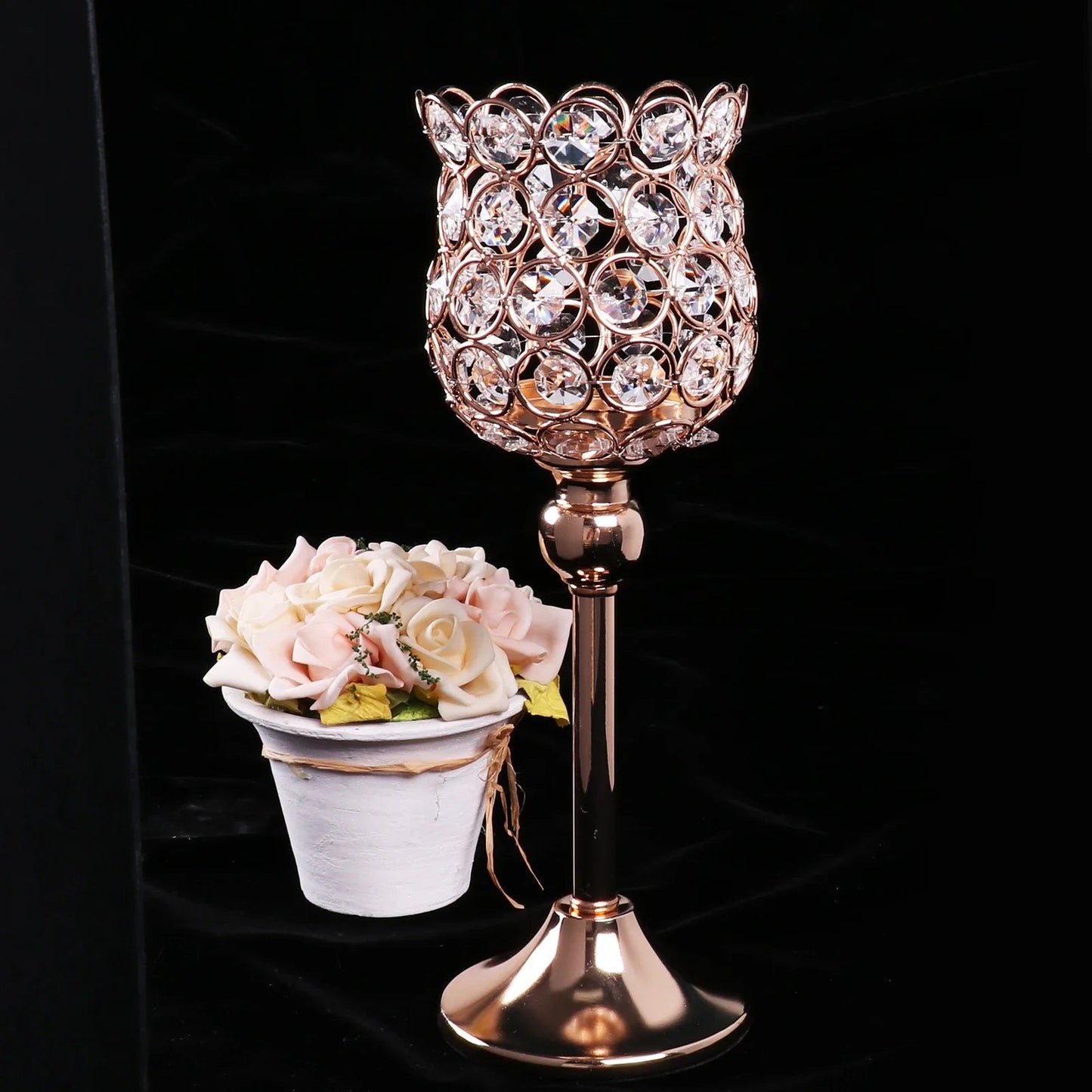 Golden Crystal Candle Holders - Cake Pops Parties