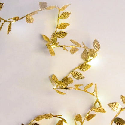 Golden Leaves String Lights - Christmas Fairy Lights - Cake Pops Parties