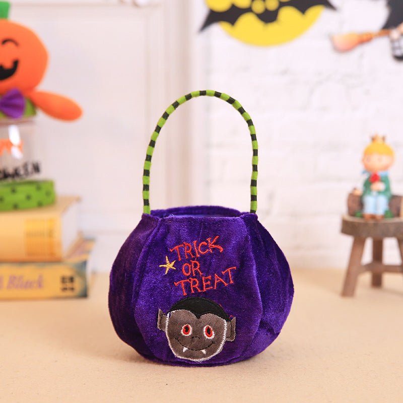 Golden Velvet Halloween Pumpkin Tote Bag - Cake Pops Parties