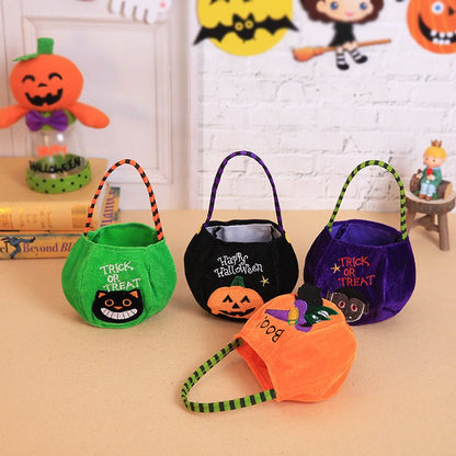 Golden Velvet Halloween Pumpkin Tote Bag - Cake Pops Parties
