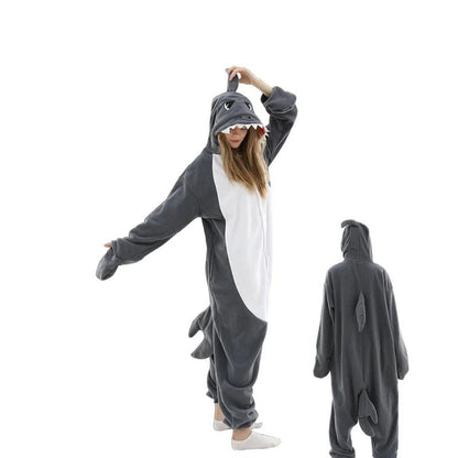 Grey Shark Kigurumi Pajamas - Cake Pops Parties