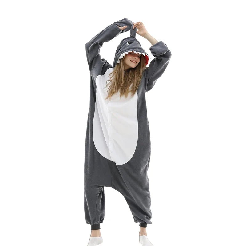 Grey Shark Kigurumi Pajamas - Cake Pops Parties