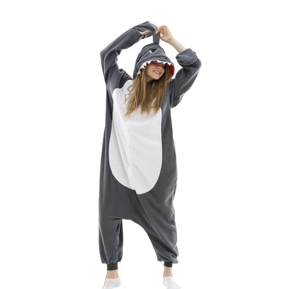 Grey Shark Kigurumi Pajamas - Cake Pops Parties