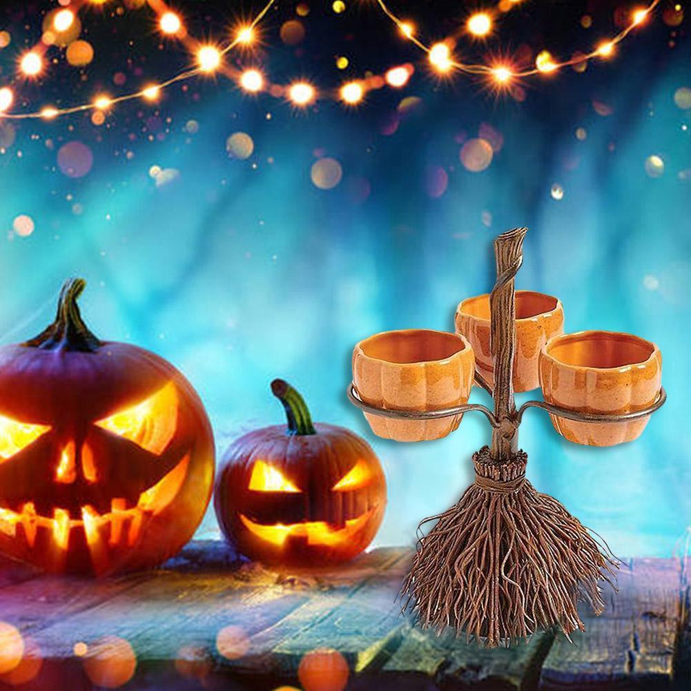 Halloween Broom Pumpkin Snack Bowl - Cake Pops Parties