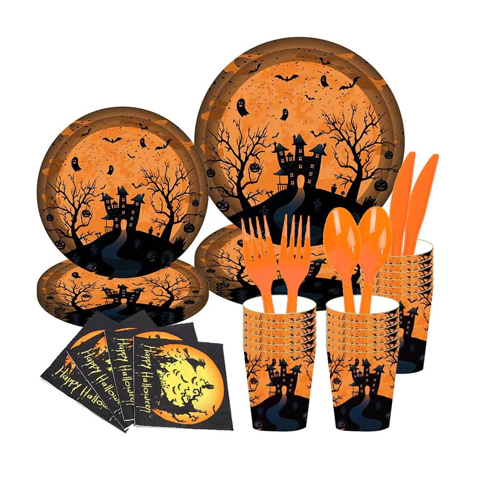 Halloween Cartoon Party Tableware Set - Cake Pops Parties