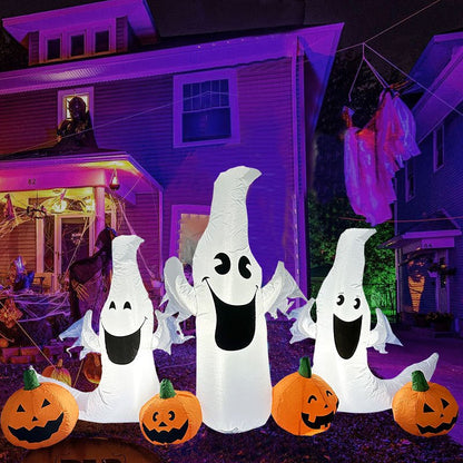 Halloween Inflatable Ghost & Pumpkin Holiday Decor - Cake Pops Parties