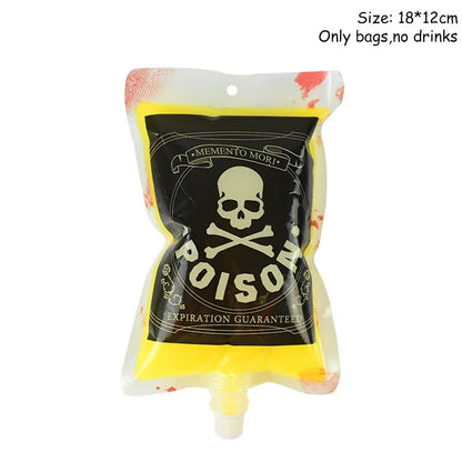 Halloween Skull Vampire Blood Drink Bags - Cake Pops Parties