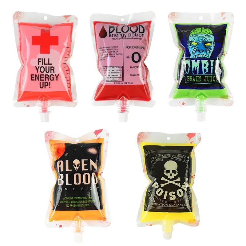 Halloween Skull Vampire Blood Drink Bags - Cake Pops Parties