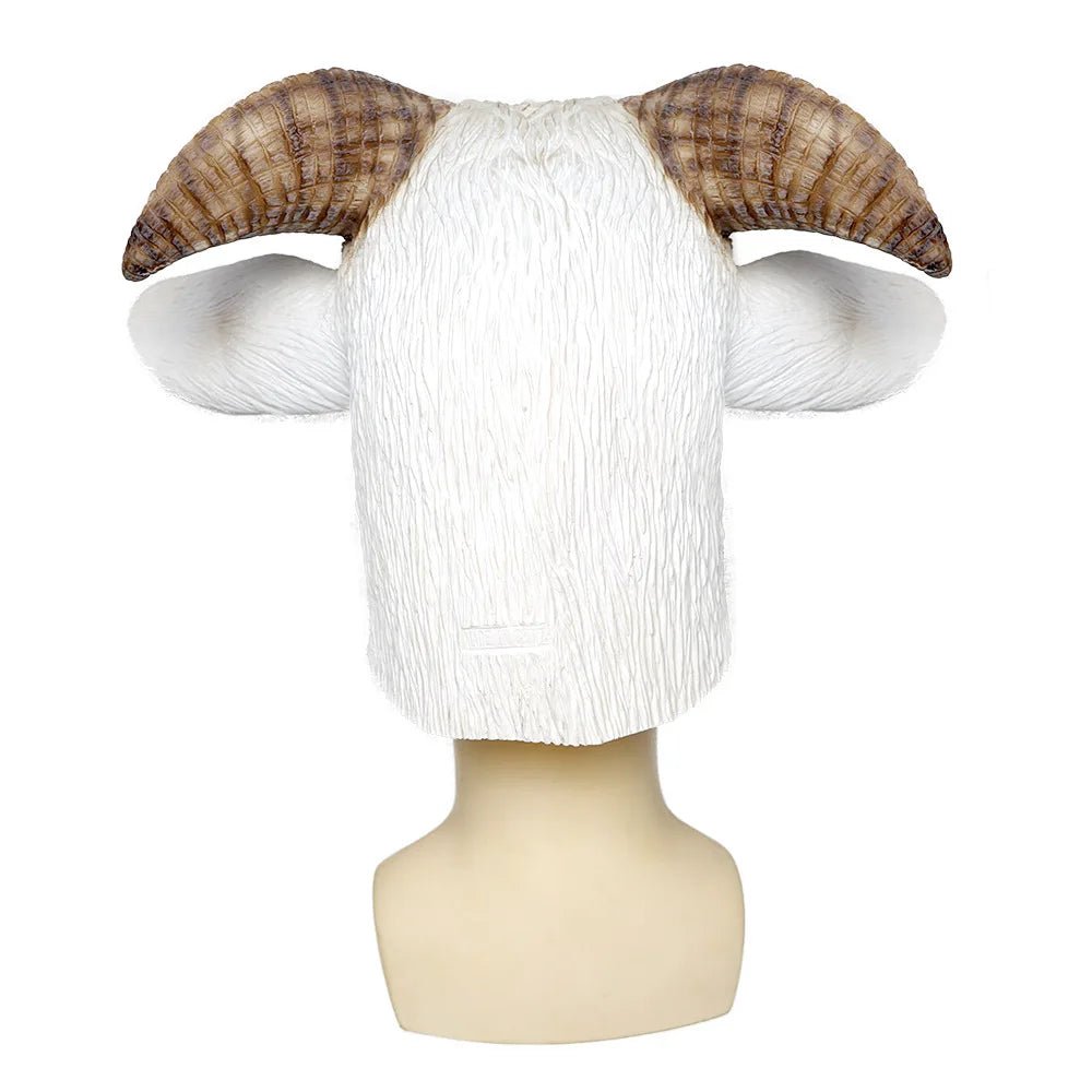 Halloween White Goat Latex Mask - Cake Pops Parties