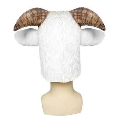 Halloween White Goat Latex Mask - Cake Pops Parties
