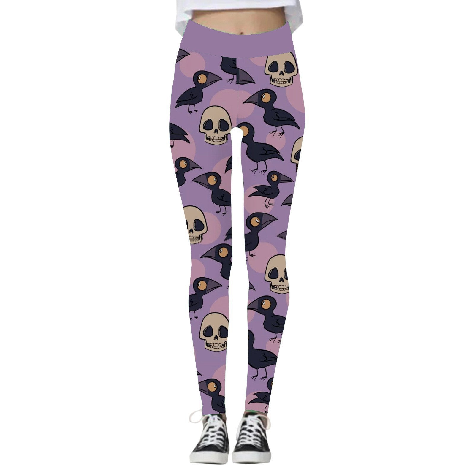 Halloween Women's Pumpkin Skull Yoga Pants - Cake Pops Parties