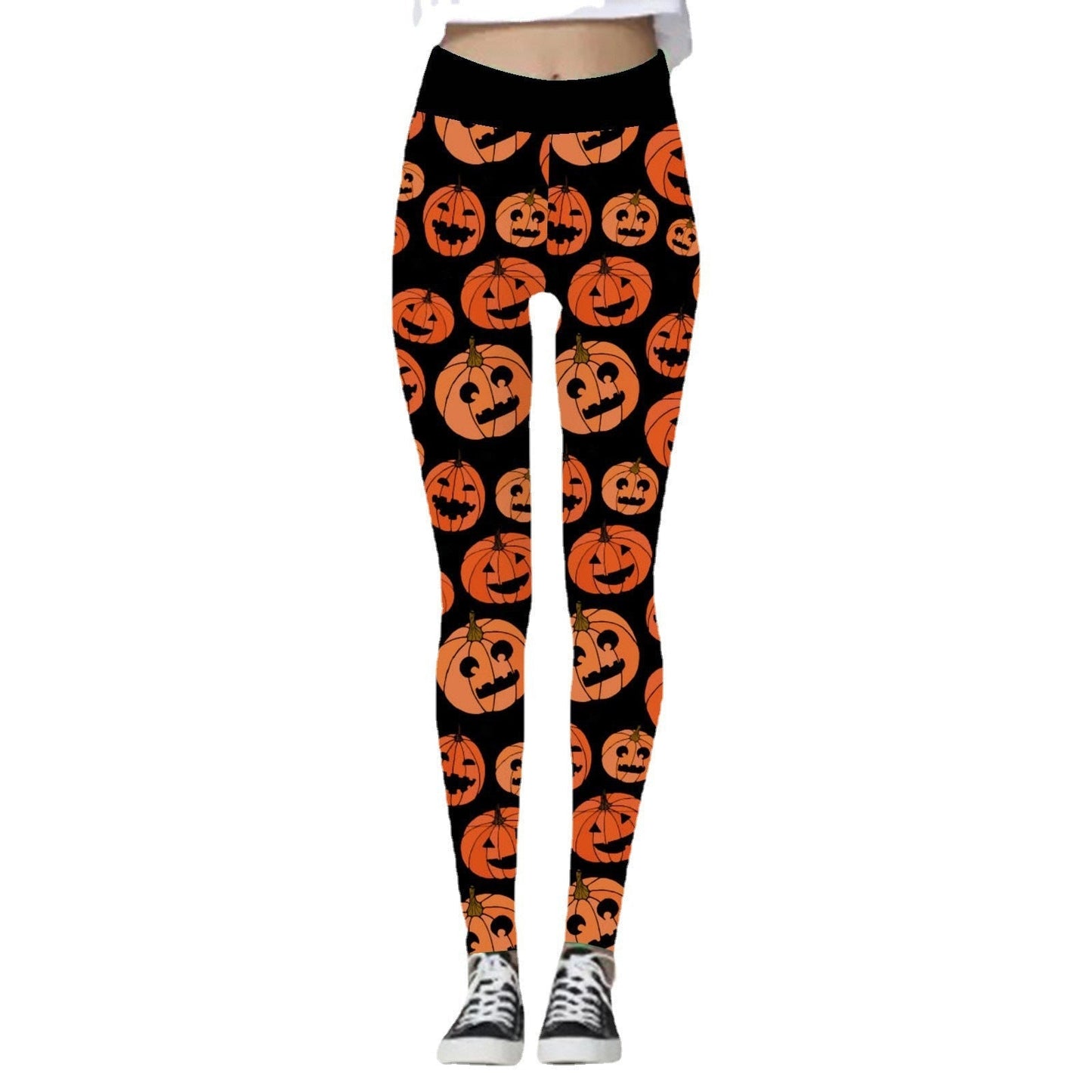 Halloween Women's Pumpkin Skull Yoga Pants - Cake Pops Parties