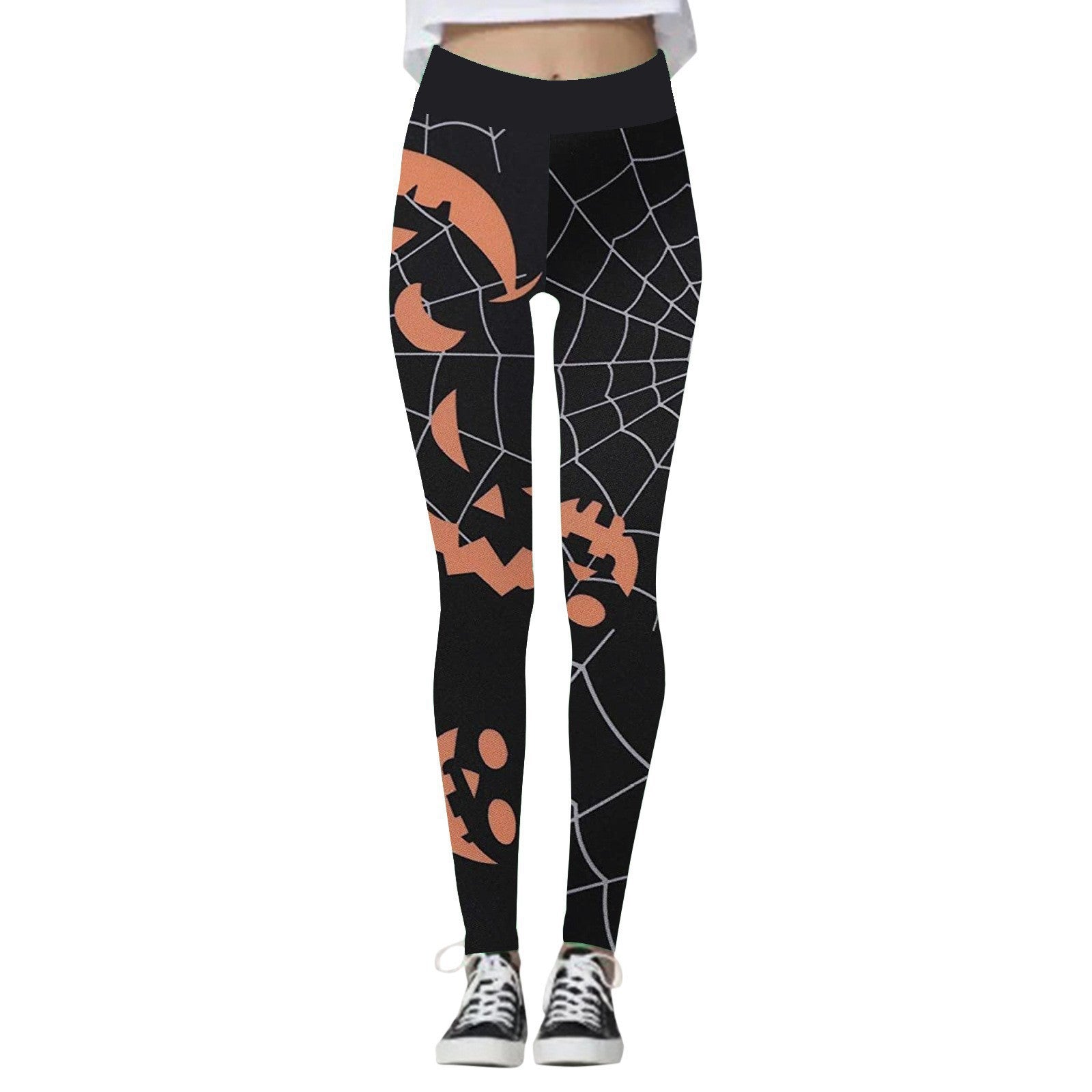 Halloween Women's Pumpkin Skull Yoga Pants - Cake Pops Parties