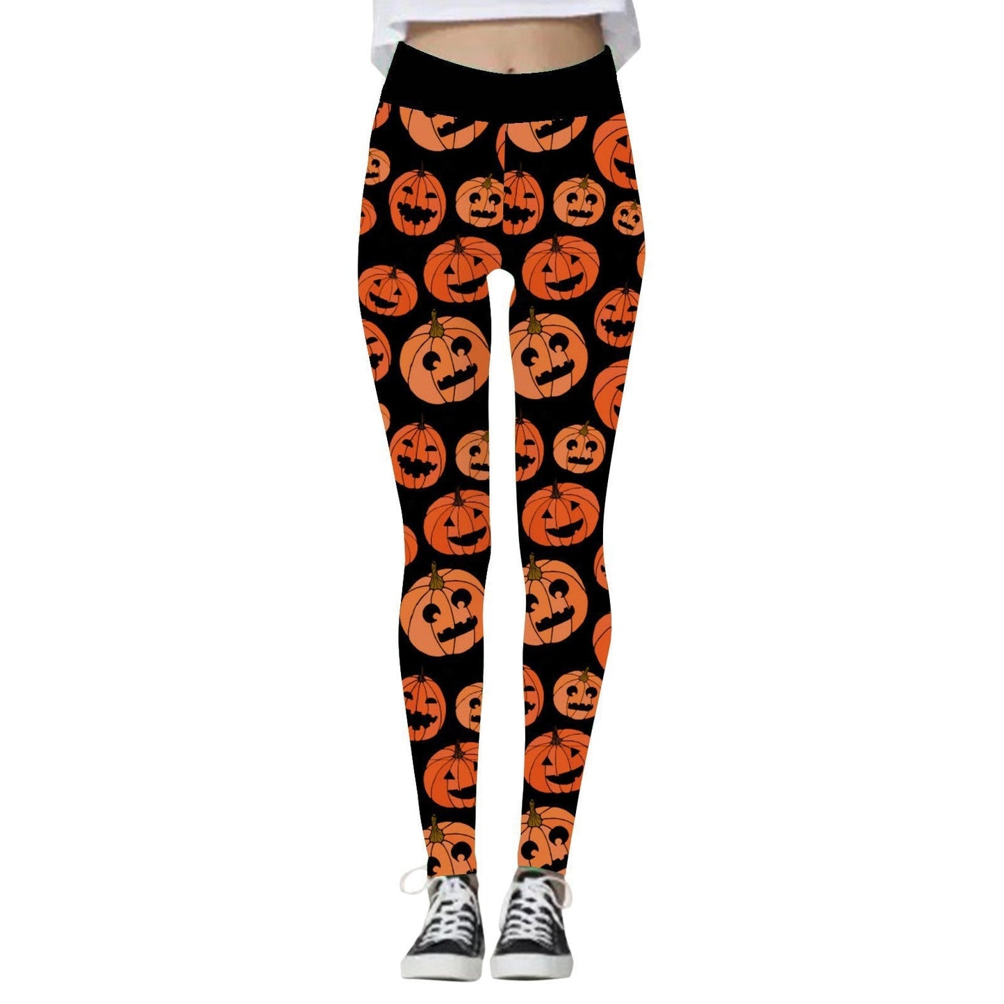 Halloween Women's Pumpkin Skull Yoga Pants - Cake Pops Parties