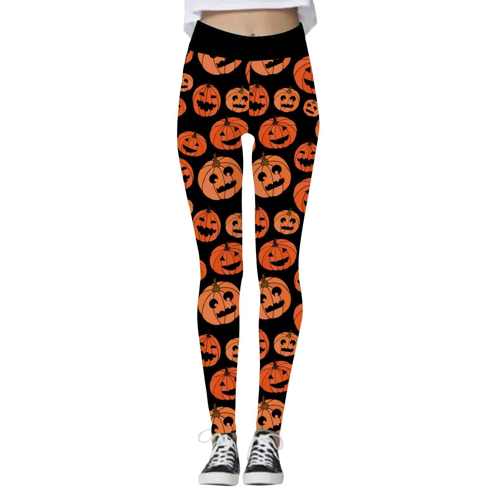 Halloween Women's Pumpkin Skull Yoga Pants - Cake Pops Parties
