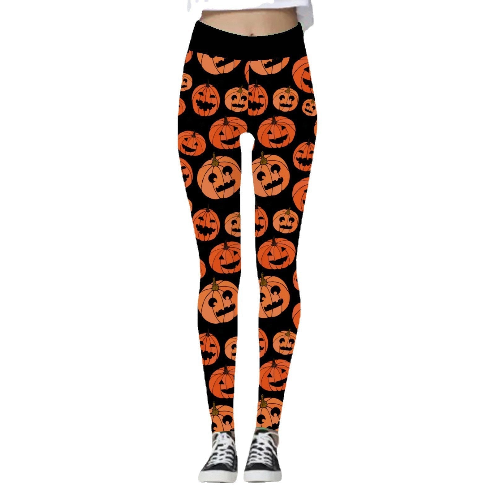 Halloween Women's Pumpkin Skull Yoga Pants - Cake Pops Parties