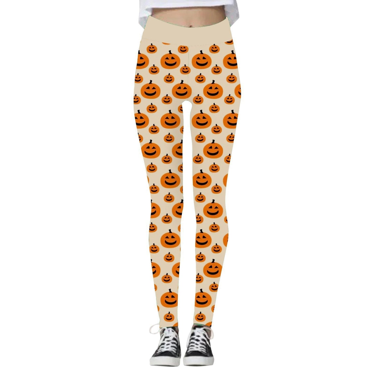 Halloween Women's Pumpkin Skull Yoga Pants - Cake Pops Parties