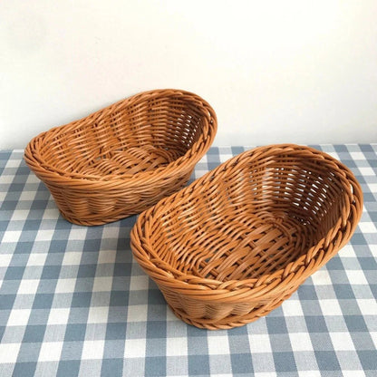 Hand - Woven Rattan Serving Baskets Set - Cake Pops Parties