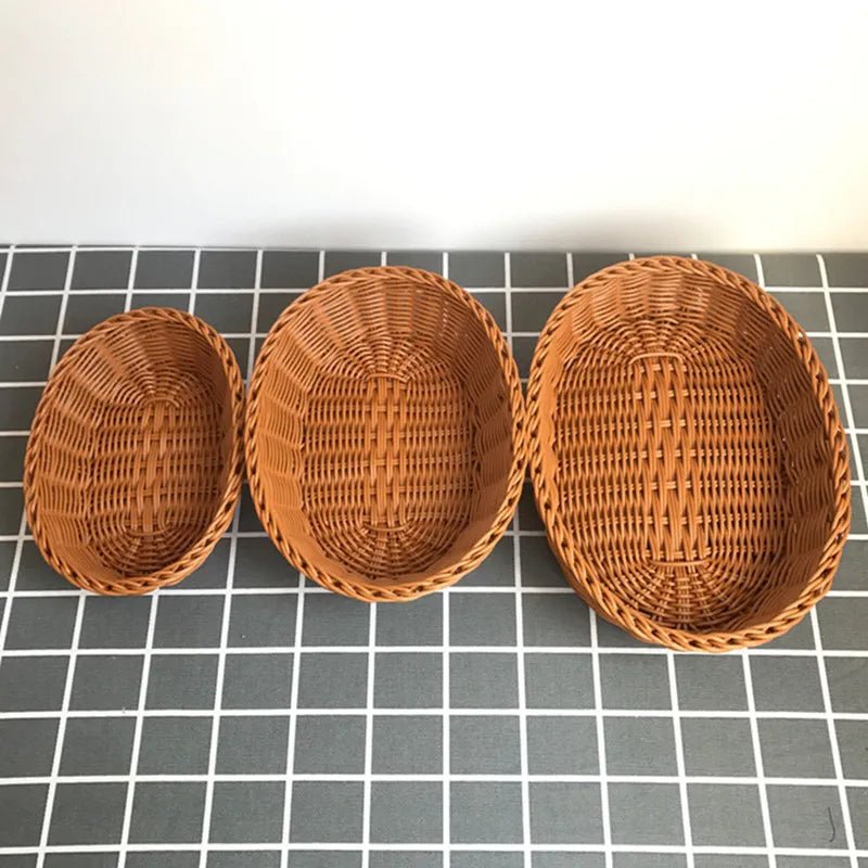 Hand - Woven Rattan Serving Baskets Set - Cake Pops Parties