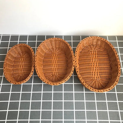 Hand - Woven Rattan Serving Baskets Set - Cake Pops Parties